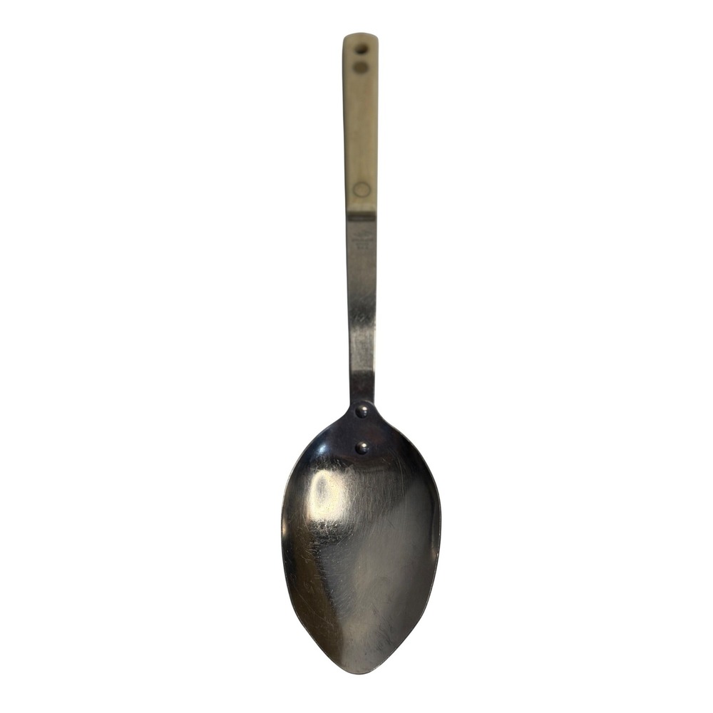 VTG Ace Serving Spoon Silver Cream Stainless Steel USA Kitchen Utensil Tool 12in